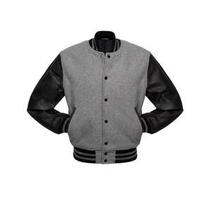 Chaqueta universitaria con letras de béisbol personalizada de alta calidad de fabricante OEM para hombre, tela de algodón informal bordada de chenilla a prueba de viento - Product Image 2