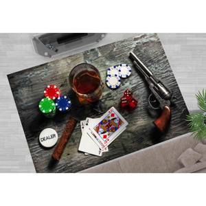 Alfombra Impresa: Diseño de Póker de Casino, Alfombra Moderna Personalizada para Decoración de Salón, con Pelo Suave - Product Image 4