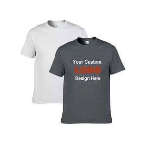 Camiseta personalizada de algodón 100% de peso pesado de verano para hombre, ajuste holgado, tela tejida de alta calidad, estampado liso, pedidos al por mayor - Product Image 2