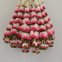 Tissu coloré guirlande de fleurs artificielles décor indien fête de mariage pendaison de crémaillère cadeau guirlande de tissu pour la décoration