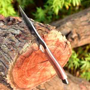Traqueur de chasse en acier au carbone fait à la main couteaux à lame fixe poignée parfaite manche en bois gaine en cuir gratuite camping, couteau d'extérieur - Product Image 4