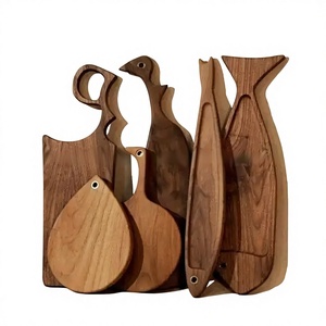 Planche à découper en bois d'acacia massif rectangulaire, fabriquée à la main, écologique, lavable au lave-vaisselle, en bois de rose, bloc à découper, vente en gros KALATRI - Product Image 1