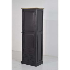 Modern Tall <b>Thin</b> Furniture Single Source Mango Wood Sliding Door <b>Wardrobe</b> Double Drawers for Bedroom Villas Clothing Storage - Product Image 6