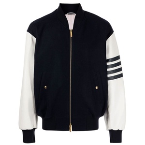 Chaqueta Varsity Casual de Invierno Personalizable para Hombre, con Logotipo Bordado en Chenille, Cierre de Botones y Cremallera Frontal, Diseño en PU, Resistente al Viento e Impermeable - Product Image 1