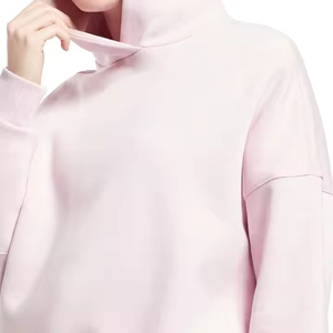 Pull à capuche de meilleure qualité pour femmes, vêtements d'hiver tendance avec logo personnalisé OEM, motif uni teint - Product Image 2