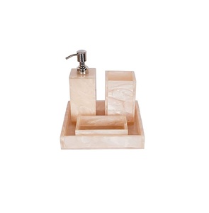 Hot Seller <b>Epoxy</b> <b>Resin</b> Bathroom Set Unique Design 4-pieces Bathroom Set High Quality <b>Top</b> Product Best Manufacturer Custom Size - Product Image 1