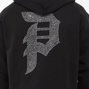 Sudadera con capucha de diamantes de imitación de lujo para hombres y mujeres, chaqueta pulóver de cristal brillante para moda urbana - Product Image 5