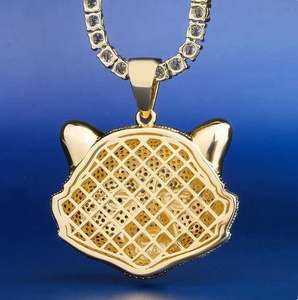 Personalizado 925 Plata Miami Colgante Angry Rapper's Character con Iced Cartoon Bling Diamond Hip Hop Fine Pendants Charms - Product Image 4