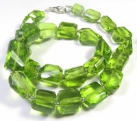 Collier de perles en quartz hydro verre vert péridot, 9-19mm, forme pépite, taillées à facettes, pierres précieuses transparentes de haute qualité, 13 pour