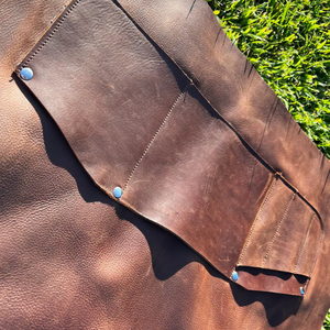 ช่างทำมือจากหนังสีน้ำตาลชุดใส่ทำงานแบบเต็มตัวผ้ากันเปื้อนสำหรับงานหนักพร้อมกระเป๋าสำหรับงานช่างไม้และงานฝีมือ - Product Image 6