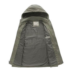 Vestes en toile 100% coton respirantes pour hommes, style streetwear, grandes tailles, imperméables et coupe-vent, fabriquées au Pakistan - Product Image 3