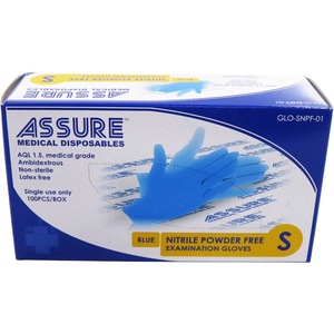 Gants jetables en nitrile bleus de qualité supérieure, sans poudre – Pour examen et nettoyage – Protection des mains. - Product Image 3