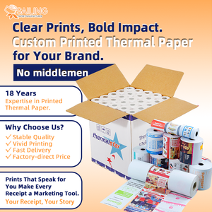 Rouleaux de papier thermique pour reçus Sailing Printing sans BPA ni BPS, 55 g/m², 80x80, 70x80, 3 1/8 x 230, 70 g/m² - Product Image 5