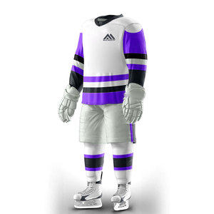 Uniforme d'équipe de hockey sur glace de haute qualité uniforme de hockey sur glace de couleur personnalisée 100% polyester pour la vente en ligne - Product Image 3