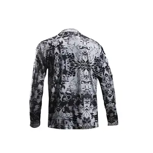 Vêtements de sport pour hommes-Chemises de pêche à manches longues avec protection UV ventilée pour l'extérieur-Impression par sublimation - Product Image 2
