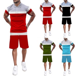 Polo de manga corta para hombre de verano 2025, conjunto corto deportivo informal, conjuntos de pantalones cortos de dos piezas para adultos - Product Image 1