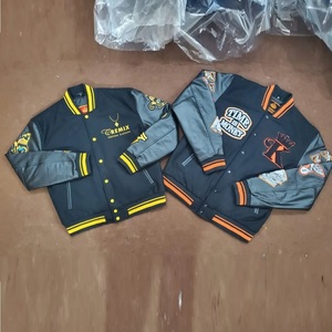 New Arrival Customized Design Varsity Jackets for Men Wholesale Baseball Jackets Leather Sleeves Featuring Front Team Waterproof - Product Image 1