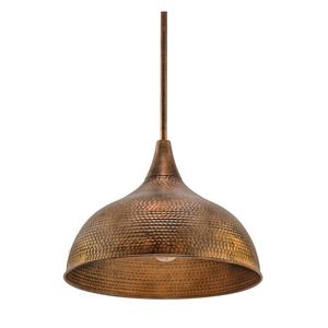 Lámpara de techo Industrial, lámpara colgante con forma redonda de hierro y Metal, acabado antiguo de cobre - Product Image 5