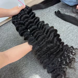 Tupé de cabello humano para mujer con ondas naturales vietnamitas virgen 100%, doble dibujado, largo, negro, 20 pulgadas - Product Image 2