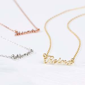 Collier personnalisé Jeulia à trois tons en argent sterling, cadeau tendance - Product Image 2