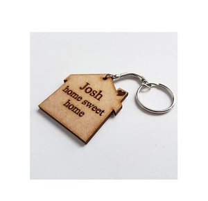 Porte-clés en MDF de conception moderne de taille personnalisée Vente en gros Porte-clés en bois gravé Porte-clés en MDF meilleure vente - Product Image 3