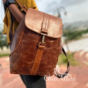 Mochila de cuero crujiente de grano completo de nuevo diseño, mochila multiusos de estilo Vintage, gran oferta, bolso de cuero Real, producto a granel al por mayor - Product Image 1