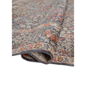 Alfombra de Seda Anudada a Mano AKPS-13020 Azul con Diseño Floral para Uso Doméstico - Colección Gulmarg - Product Image 2