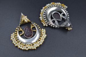 Unique Design <b>Silver</b> Oxidized Golden Dual Tone Indian Jewelry <b>Earrings</b> <b>For</b> <b>Women</b> and Girls - Product Image 5