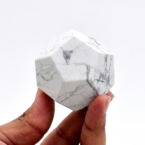 Piedra de Howlite Natural en Forma de Dodecaedro, Cristal Geométrico, Ágata, Gema Curativa, Venta al Por Mayor - Product Image 5