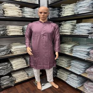Dernières tendances Soie intelligente de qualité supérieure avec broderie en miroir Kurta Pajama World Wide Exportateur et fournisseur - Product Image 1