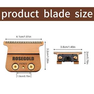 Lames de rechange DLC 2.0 (2 pièces) pour tondeuses et coupe-cheveux couleur or rose - Product Image 4