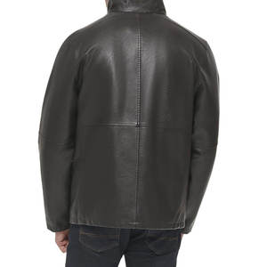 Chaqueta de Cuero para Hombre, Estilo Vintage, Impermeable, Resistente al Viento, con Cuello Alto, Personalizable con Logotipo, de Alta Calidad - Product Image 4