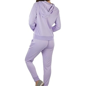 Ensemble de survêtement actif pour femmes, 2 pièces, à capuche, imprimé uni, coupe ajustée, décontracté, maternité, vente chaude, personnalisable - Product Image 5