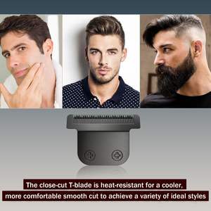 Cuchilla de Repuesto Desmontable Tipo T para Recortadora Todo en Uno de Iones de Litio, Acero Inoxidable Negro, Paquete de 2 con Fuente de Alimentación por Batería - Product Image 5