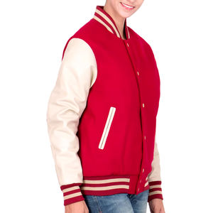 Blouson universitaire pour femme le plus vendu, personnalisable en couleur, tricoté, col mandarin, logo brodé, uni, matelassé - Product Image 4