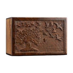 Urna Funeraria de Madera Maciza de Primera Calidad |   Trabajo Artesanal |   Venta al por Mayor a Granel - Product Image 1