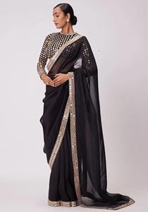 Venta de exportación, Sari de diseñador de estilo Bollywood étnico indio tradicional para fiesta de boda de mujer, moda hacia adelante - Product Image 3