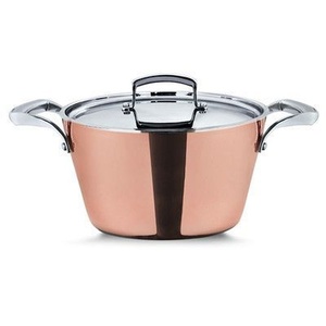 Casserole en cuivre martelé Design de qualité supérieure Dis avec couvercle Cadeau de pendaison de crémaillère Chauffe-plats en cuivre - Product Image 4