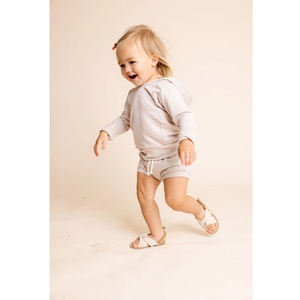 2025 superventas niños otoño sudaderas con capucha bordadas para bebés niños pequeños niñas sólido Casual manga larga bolsillo pulóver Sudadera con capucha - Product Image 1