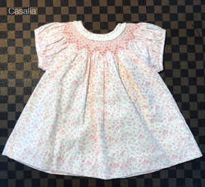 New Born Jesusin Smock Dress With Diaper <b>Pants</b>, Customized Hand Made Embroidery Baby Girl Smocked Dress - OEM - ODM - Product Image 2