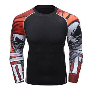 Camiseta Deportiva Larga para Hombre de Fabricante Profesional, Logotipo Personalizado, Ropa Deportiva, Nuevo Diseño, Transpirable, Anti-UV para MMA - Product Image 1