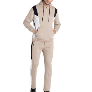 Survêtements de sport personnalisés pour hommes, tenue décontractée d'entraînement et de jogging – Ensemble sweat à capuche et pantalon de jogging cargo uni grande taille pour l'hiver - Product Image 1