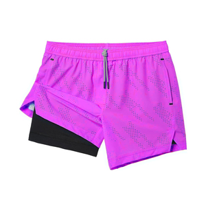 Oem Short de fitness d'été en nylon à séchage rapide Pantalon d'entraînement de course à pied Loose Sports Casual Shorts pour hommes - Product Image 3
