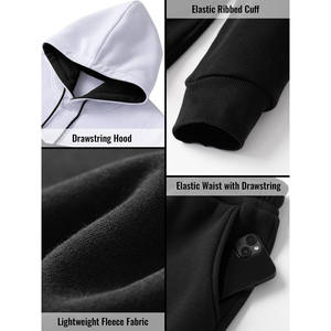 Ensemble de survêtement pour homme de qualité supérieure, sweat-shirt et pantalon de survêtement en 2 pièces, 100% coton, logo personnalisé, ensembles de jogging, survêtements unisexes - Product Image 5