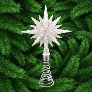 Nouvelle Décoration Créative de Noël et du Nouvel An en Gros : Étoile de Sapin en Acrylique Doré Scintillant à 16 Pointes - Product Image 4