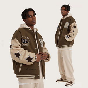 Chaqueta Varsity de Béisbol Estilo Vintage, Impermeable y Resistente al Viento, con Bordado Chenille Personalizado OEM 2026 - Product Image 1