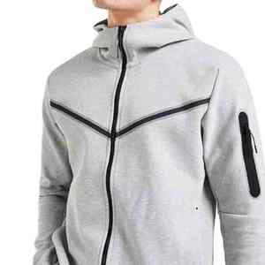 Survêtement solide d'entraînement pour hommes avec veste au design moderne pantalon combiné 100% coton pour un usage quotidien grande taille hiver - Product Image 2