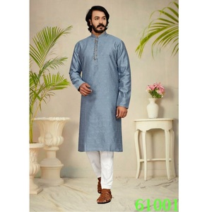 Tenue décontractée pour fête de mariage, pur imprimé Jecquard, Kurta avec pyjama en pur coton, meilleure qualité au prix le plus bas fournisseur inde - Product Image 1