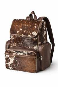 Premium Handmade Hair On Leather <b>Backpack</b> Cowhide Travel School Bag Luxury Fashion <b>Backpack</b> for Women Men Stylish LHBP-0068 - Product Image 6