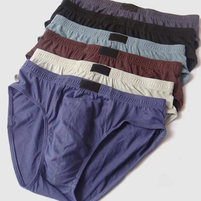 OEM New arrivals cheap man underwear pure color 100% cotton men briefs underpants